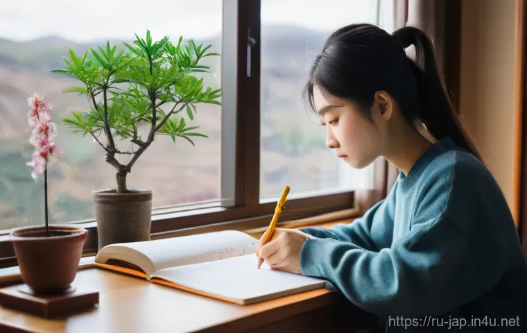 일본어 필수 단어 1000개 - **Prompt 1: The Aspiring Polyglot's Study Sanctuary**
    A bright, inviting image of a young adult,...